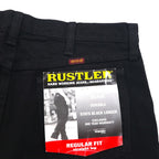 RUSTLER (Wrangler) Heavy Weight Denim Pants, Size M, Black, Stays Black Longer, 87619CB, Made in Mexico, Unused