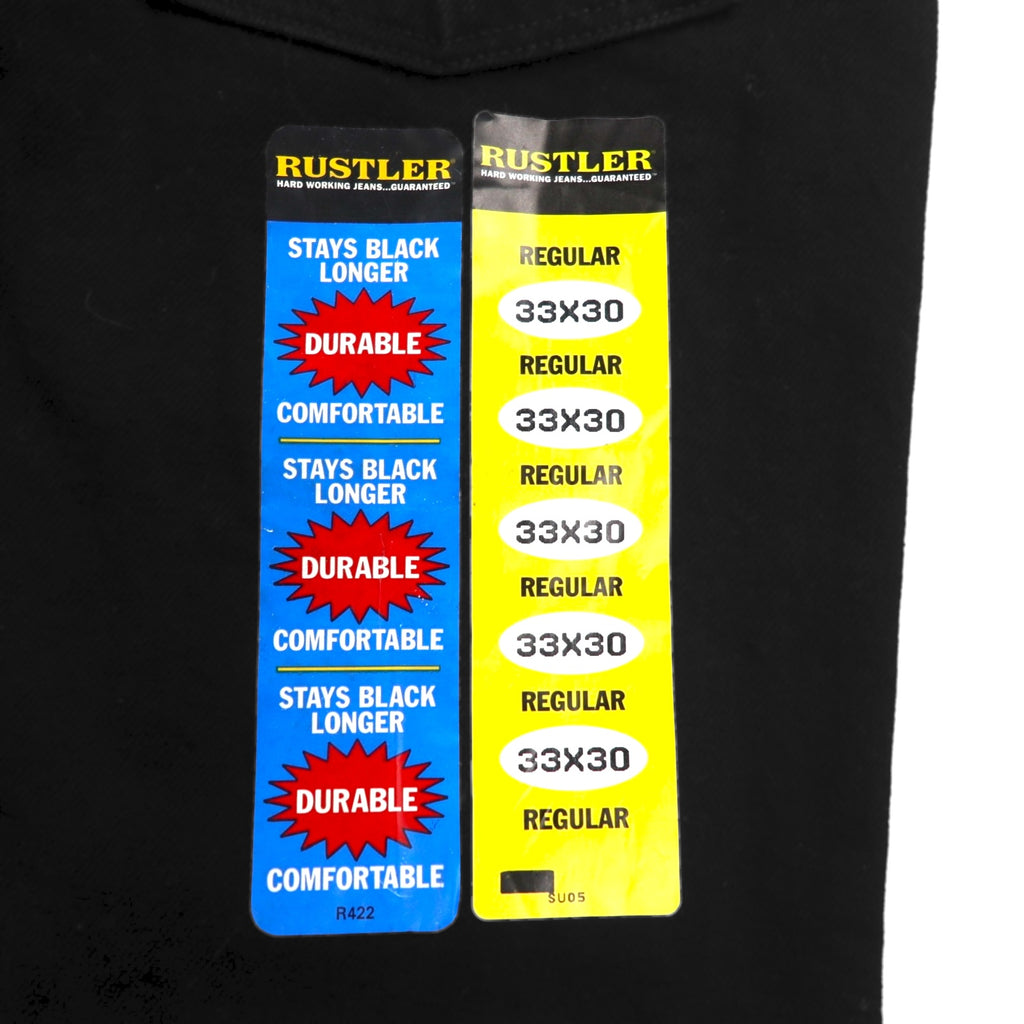 RUSTLER (Wrangler) Heavy Weight Denim Pants, Size M, Black, Stays Black Longer, 87619CB, Made in Mexico, Unused