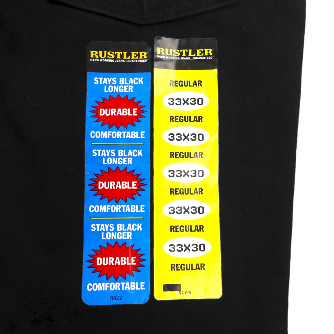 RUSTLER (Wrangler) Heavy Weight Denim Pants, Size M, Black, Stays Black Longer, 87619CB, Made in Mexico, Unused