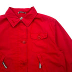 Aquasqutum Utility Coverall Balmacaan Coat M Red Double Zip Drawcord Made in Japan