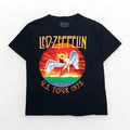 LED ZEPPELIN Led Zeppelin Official Rock Tour Band T-Shirt Band TL Black Cotton USTOUR 1975