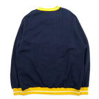90s PJ MARK RIBBINE SWEATSHIRT L NAVY YELLOW ACRYLIC COLLEGE MICHIGAN