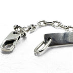 GUCCI Made in Italy Old Gucci Link Chain Bracelet Silver 925 Logo Plate ID