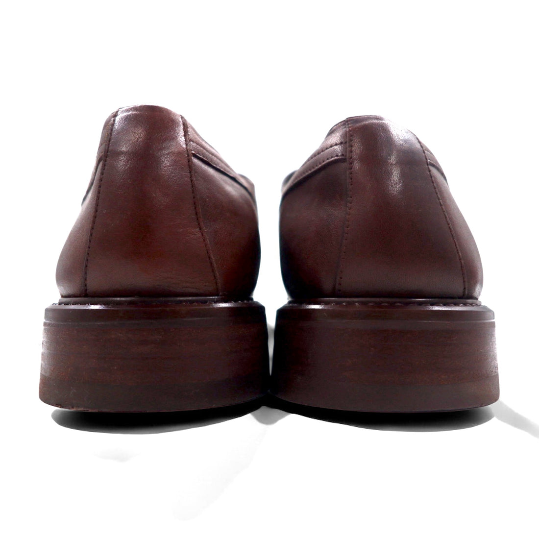 L.Lambetazzi Italian made U-tip derby shoes, dress shoes, 27cm, brown leather, wingtip