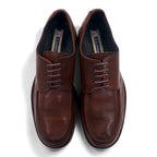 L.Lambetazzi Italian made U-tip derby shoes, dress shoes, 27cm, brown leather, wingtip