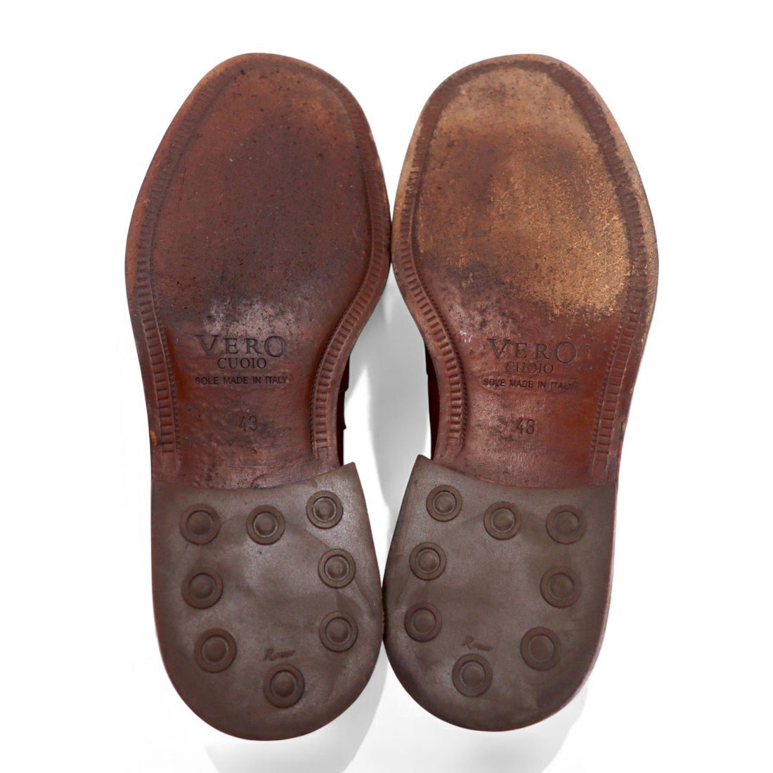 L.Lambetazzi Italian made U-tip derby shoes, dress shoes, 27cm, brown leather, wingtip