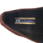 L.Lambetazzi Italian made U-tip derby shoes, dress shoes, 27cm, brown leather, wingtip