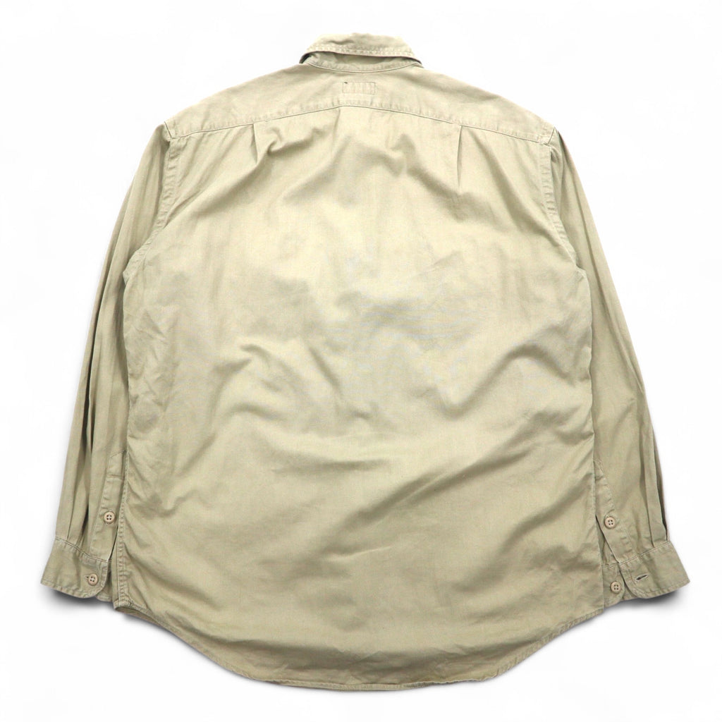 POLO JEANS CO. RALPH LAUREN 90年代 シグネチャー ツイル ワークシャツ L ベージュ 胸ポケット