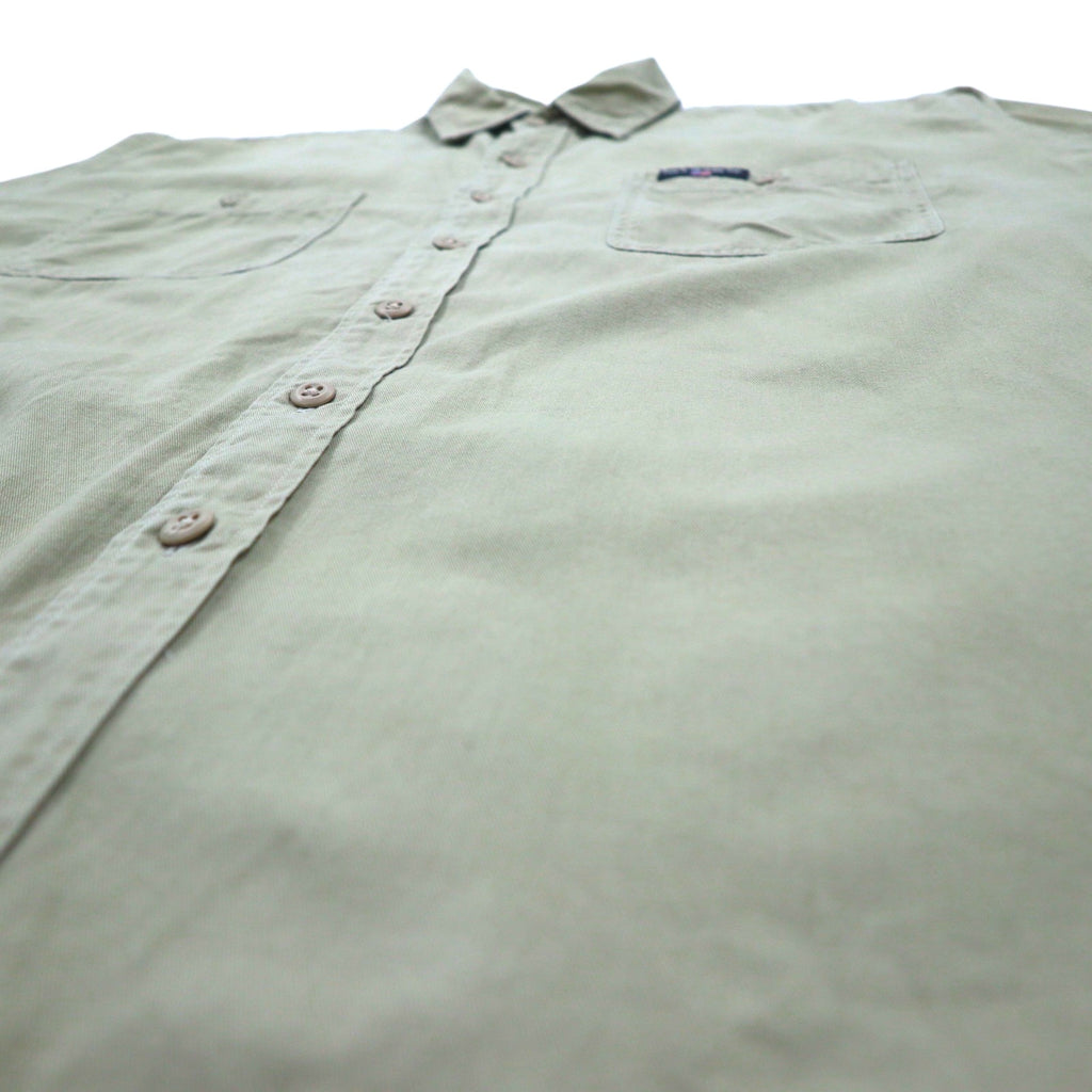 POLO JEANS CO. RALPH LAUREN 90年代 シグネチャー ツイル ワークシャツ L ベージュ 胸ポケット