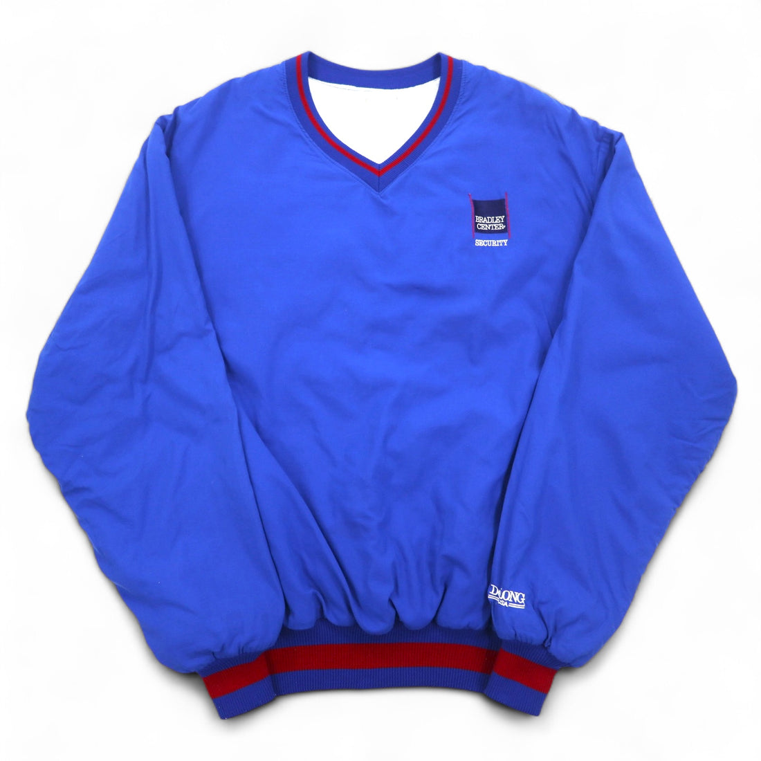 Made in USA 90s DeLONG Ribline Piste Pullover Nylon Jacket XL Blue BRADLEY CENTER
