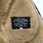 US AIR FORCE B-3 Mouton Boa Flight Jacket L Brown Sheepskin Leather SWP No.24008423