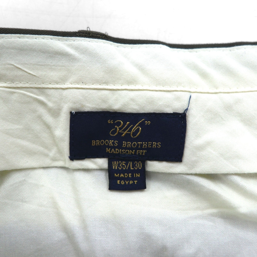 BROOKS BROTHERS 346 MADISON FIT Slacks, Medium, Khaki, Wool