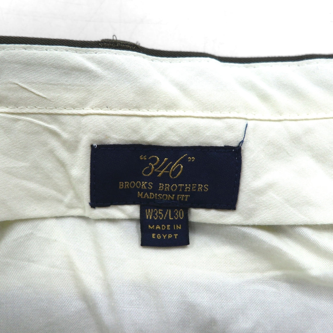 BROOKS BROTHERS 346 MADISON FIT Slacks, Medium, Khaki, Wool