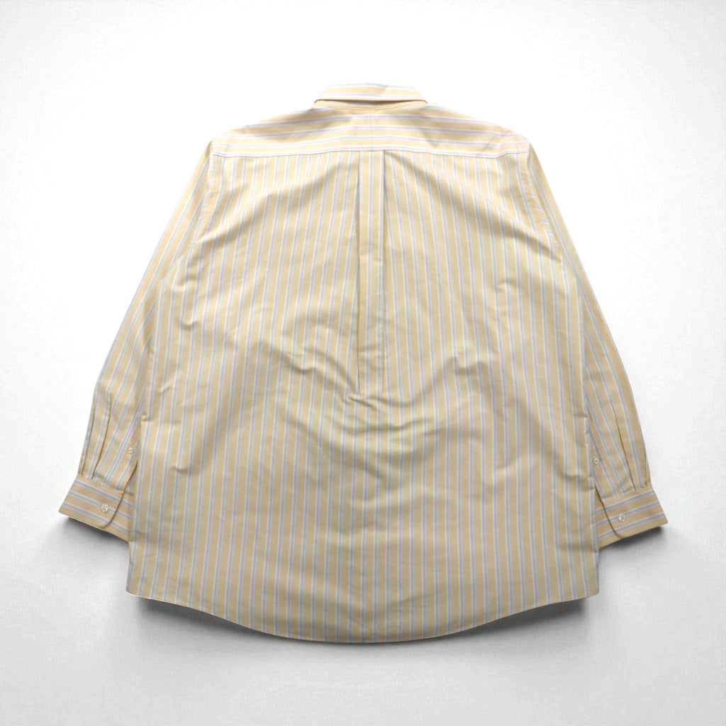 LLBean Traditional Fit Oxford Button-Down Shirt, XL, Yellow Stripes, Wrinkle Resistant, Size 237816