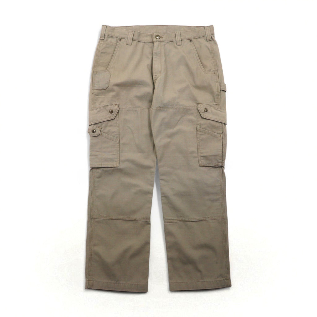 Carhartt Relaxed Fit Ripstop Double-Front Work Cargo Pants, Size L, Beige. Cotton Ripstop Relaxed Fit Double-Front Cargo Work Pant, B342 DES.