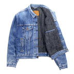 Levi's USA製 90年代 デニムジャケット Gジャン L ブルー 裏地ブランケット ボタン裏527 70506-0316