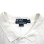 Polo by Ralph Lauren 90s Polo Shirt 2XL Big Size White Pique Pony Embroidery