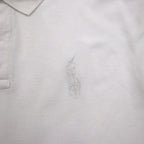 Polo by Ralph Lauren 90s Polo Shirt 2XL Big Size White Pique Pony Embroidery
