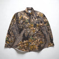 Columbia Realtree Camo Button-Down Work Shirt, Size M, Khaki, Cotton, HM7009