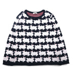 LABRAT × BEAMS Cotton Knit Sweater L Navy All-over Animal Sheep SHEEP KNIT SP