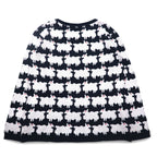 LABRAT × BEAMS Cotton Knit Sweater L Navy All-over Animal Sheep SHEEP KNIT SP