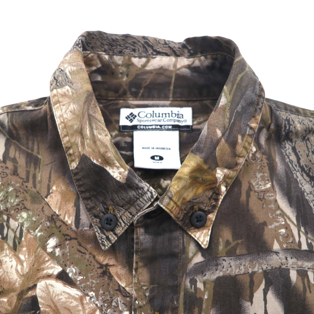 Columbia Realtree Camo Button-Down Work Shirt, Size M, Khaki, Cotton, HM7009