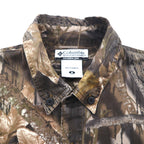 Columbia Realtree Camo Button-Down Work Shirt, Size M, Khaki, Cotton, HM7009