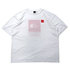 日本然リトテ-古着オンライン-THE NORTH FACE USA製 ボックスロゴ プリント Tシャツ XL ホワイト ポリエステル ビッグサイズ-THE NORTH FACE USA Made Box Logo Print T-Shirt XL White Polyester Big Size