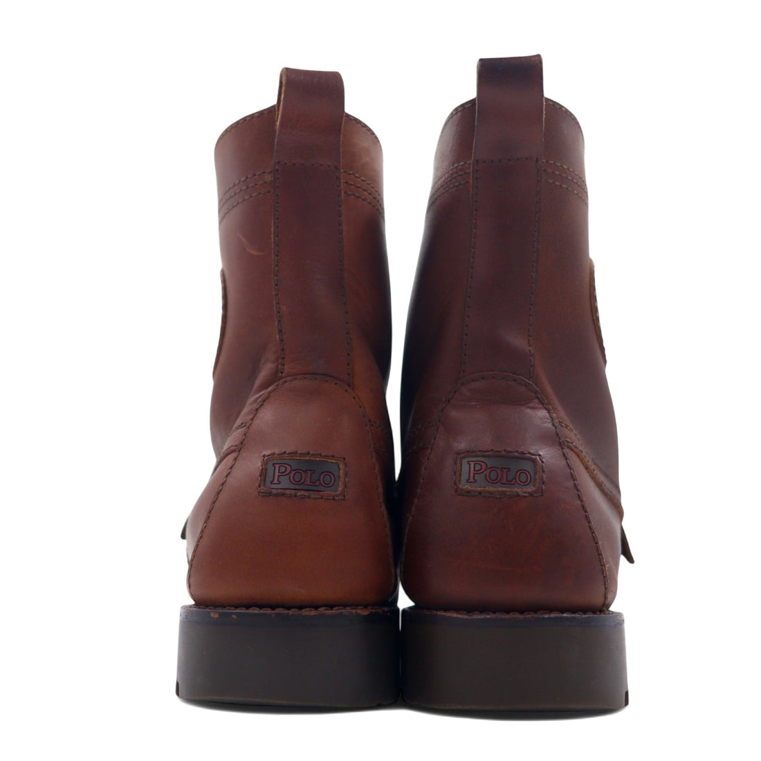 POLO RALPH LAUREN Ranger Boots Lace-up Boots 26.5cm Brown Oiled Leather Belt Logo