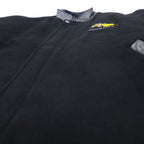 TRIMARK Leather Switching Stadium Jacket L Black Leather Quilted Liner US Company PARKER PACIFIC