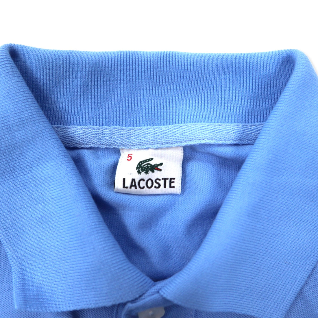LACOSTE Polo Shirt 5 Blue Cotton Polyester French Design One Point Logo