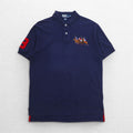 Polo by Ralph Lauren 90s Polo Player Embroidered Polo Shirt, Medium, Navy, Cotton, Pique