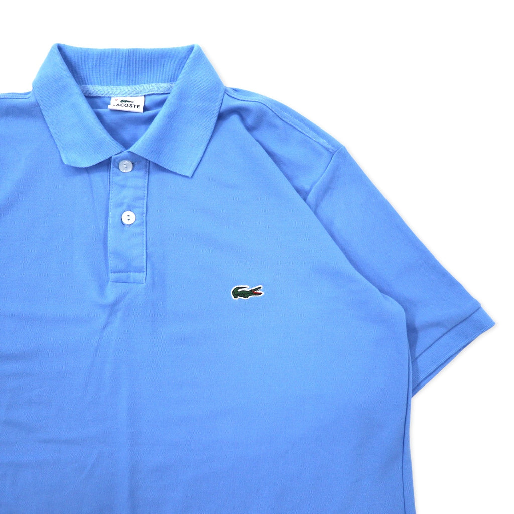 LACOSTE Polo Shirt 5 Blue Cotton Polyester French Design One Point Logo