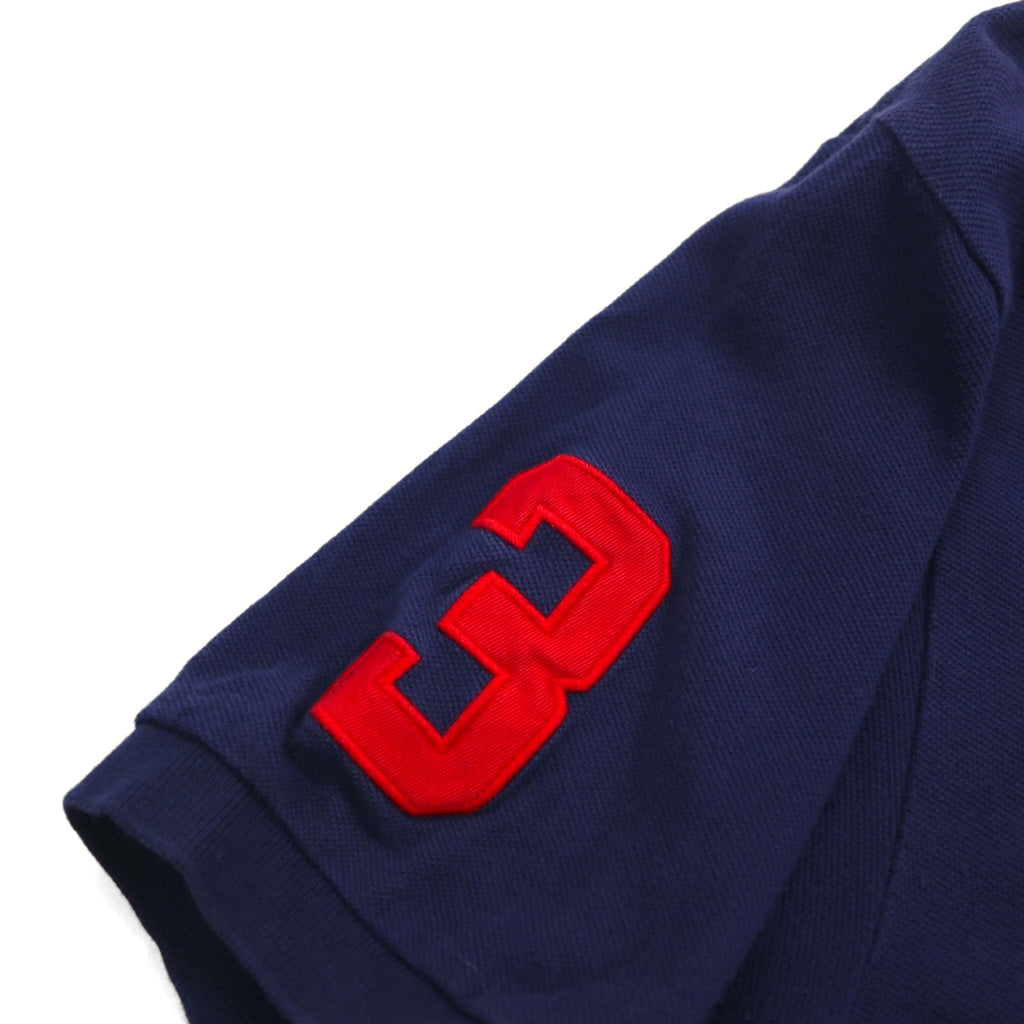 Polo by Ralph Lauren 90s Polo Player Embroidered Polo Shirt, Medium, Navy, Cotton, Pique