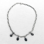 NAVAJO インディアンジュエリー Timothy Lee ネックレス ナバホ族 シルバー リンク チェーン Sterling スタンプワーク トライバル