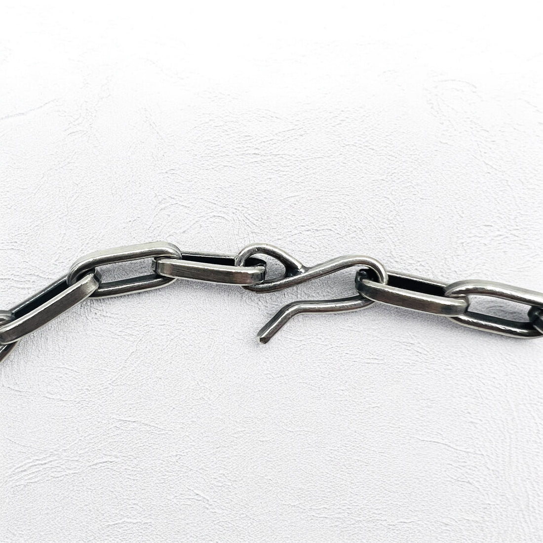 NAVAJO インディアンジュエリー Timothy Lee ネックレス ナバホ族 シルバー リンク チェーン Sterling スタンプワーク トライバル