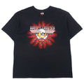 日本然リトテ-古着オンライン-HARLEY DAVIDSON スカル ロゴプリント Tシャツ XL ブラック コットン FLORIDA USA メキシコ製-HARLEY DAVIDSON Skull Logo Print T-Shirt XL Black Cotton FLORIDA USA Mexico Made