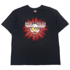 日本然リトテ-古着オンライン-HARLEY DAVIDSON スカル ロゴプリント Tシャツ XL ブラック コットン FLORIDA USA メキシコ製-HARLEY DAVIDSON Skull Logo Print T-Shirt XL Black Cotton FLORIDA USA Mexico Made