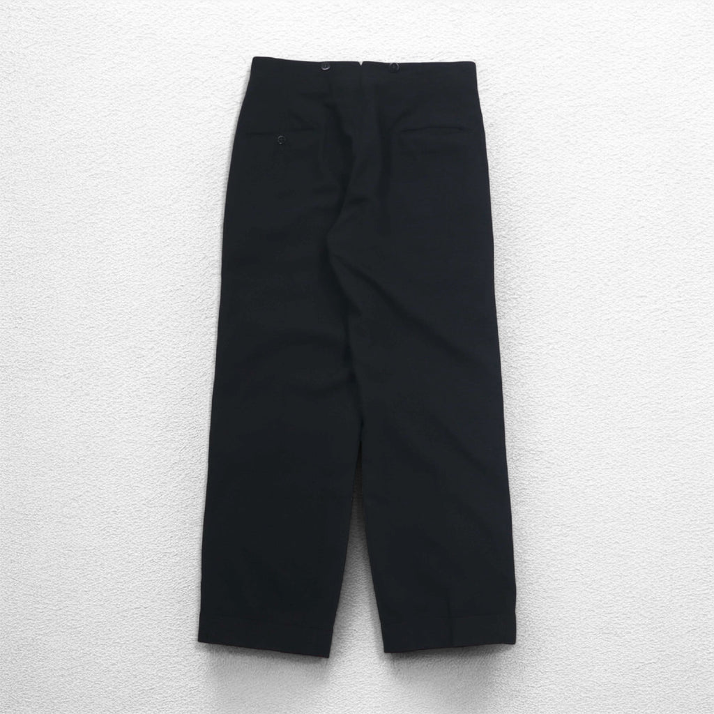 50s Vintage Trousers サイドライン スラックスパンツ L ブラック CONMARジッパー サスペンダーボタン