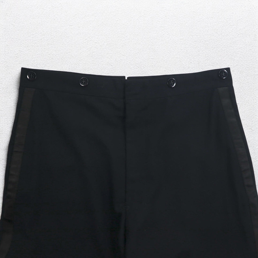 50s Vintage Trousers サイドライン スラックスパンツ L ブラック CONMARジッパー サスペンダーボタン