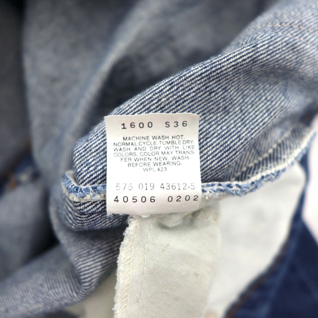 Levi's 90s USA Made 506 Orange Tab Tapered Denim Pants, Size XL, Indigo Blue, Zipper Fly, 40506 0202