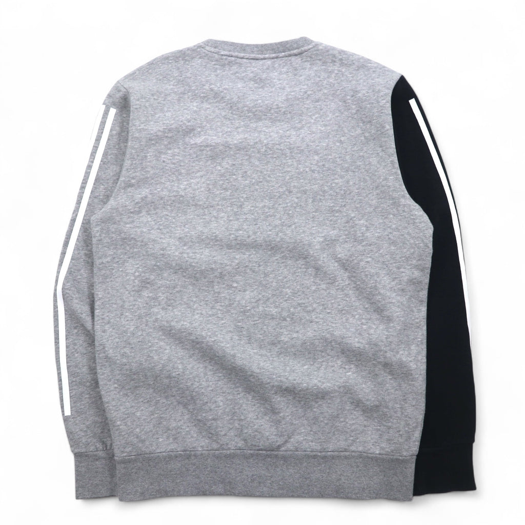 adidas Sport ID Crew Sweatshirt XL Grey Black Fleece lining 3-stripe Sport ID EB7589