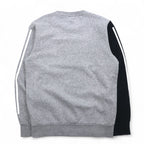 adidas Sport ID Crew Sweatshirt XL Grey Black Fleece lining 3-stripe Sport ID EB7589