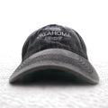 KAUFMAN Vintage 6 Panel Cap ONE Grey Cotton OKLAHOMA Embroidery