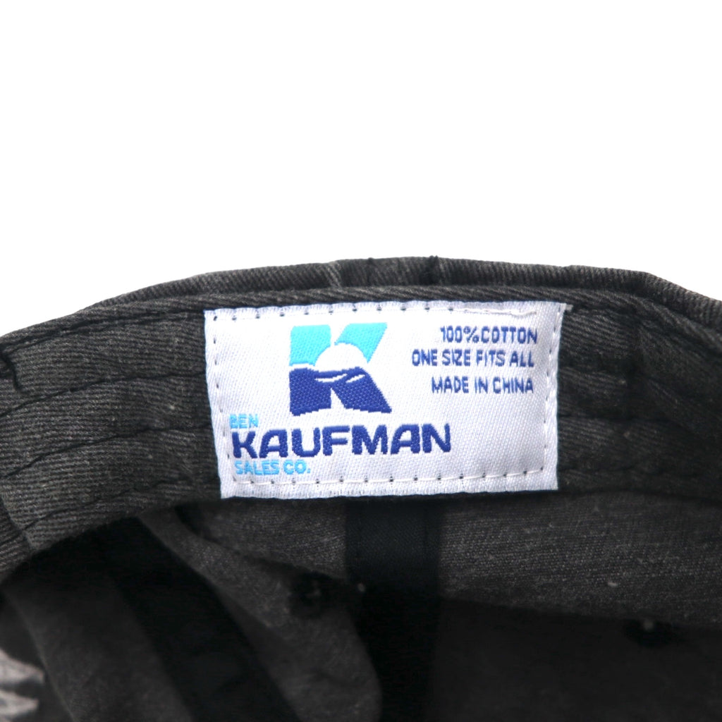 KAUFMAN Vintage 6 Panel Cap ONE Grey Cotton OKLAHOMA Embroidery