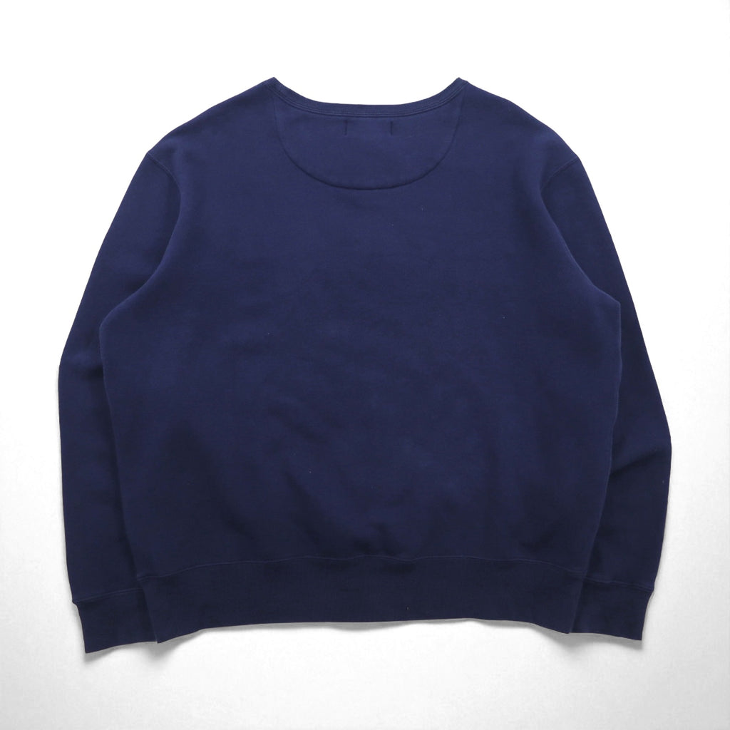 Polo by Ralph Lauren 90s Crew Neck Sweatshirt, Size XL, Navy, Solid Cotton, Small Pony Embroidery