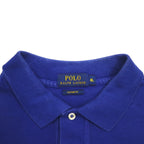POLO RALPH LAUREN Polo shirt XL Blue Cotton Pique CUSTOM FIT Small pony embroidery