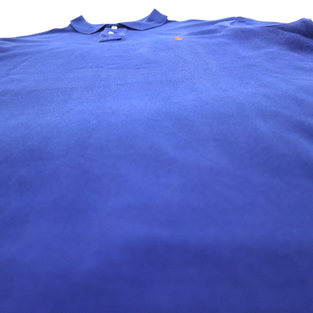 POLO RALPH LAUREN Polo shirt XL Blue Cotton Pique CUSTOM FIT Small pony embroidery