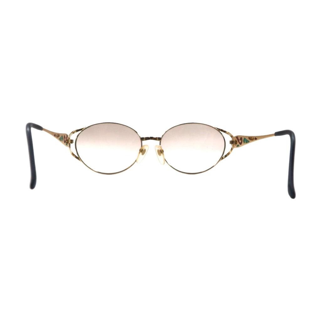 YVES SAINT LAURENT Old Sunglasses Gold Metal Color Lens YSL 31-8611 Made in Japan