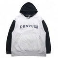 DKNY USA (Donna Karan New York) 90s Pullover Hoodie, L, Grey, Cotton